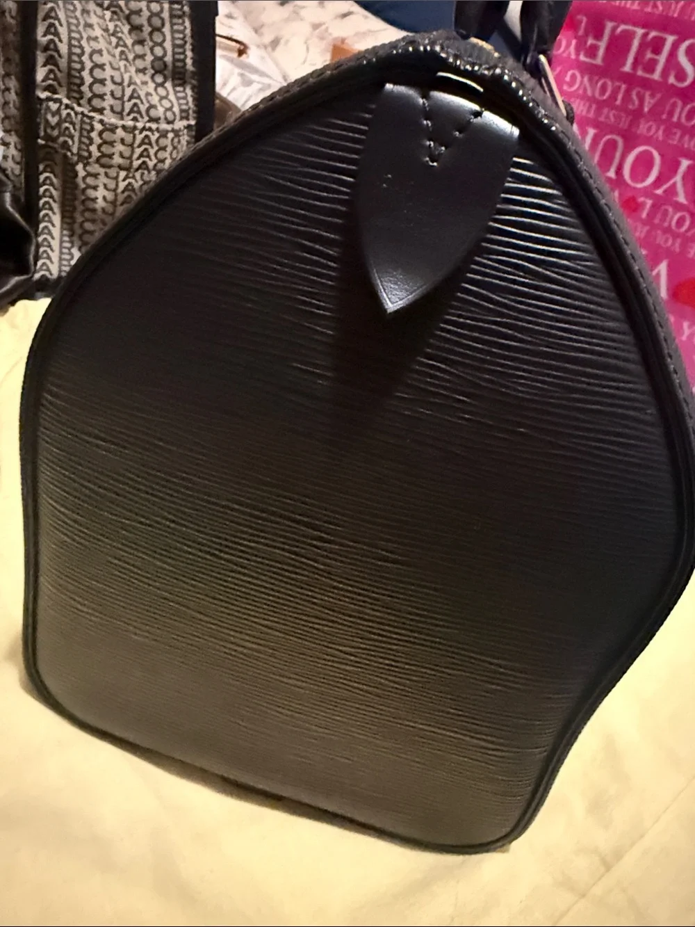 Louis Vuitton Black Epi Leather Top-Handle Satchel size 35 - awesome condition